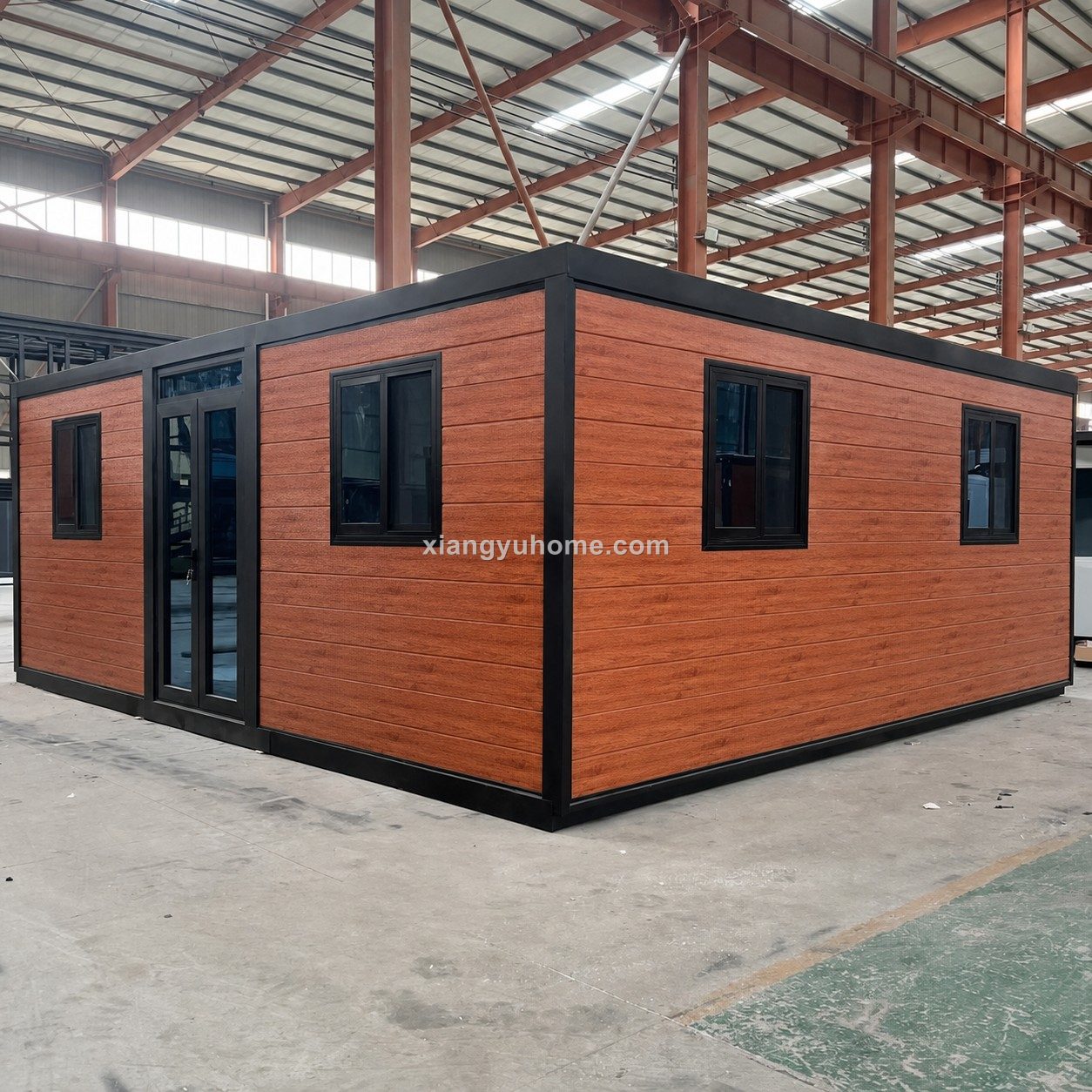 Flat-roof 20FT double-wing expandable container house