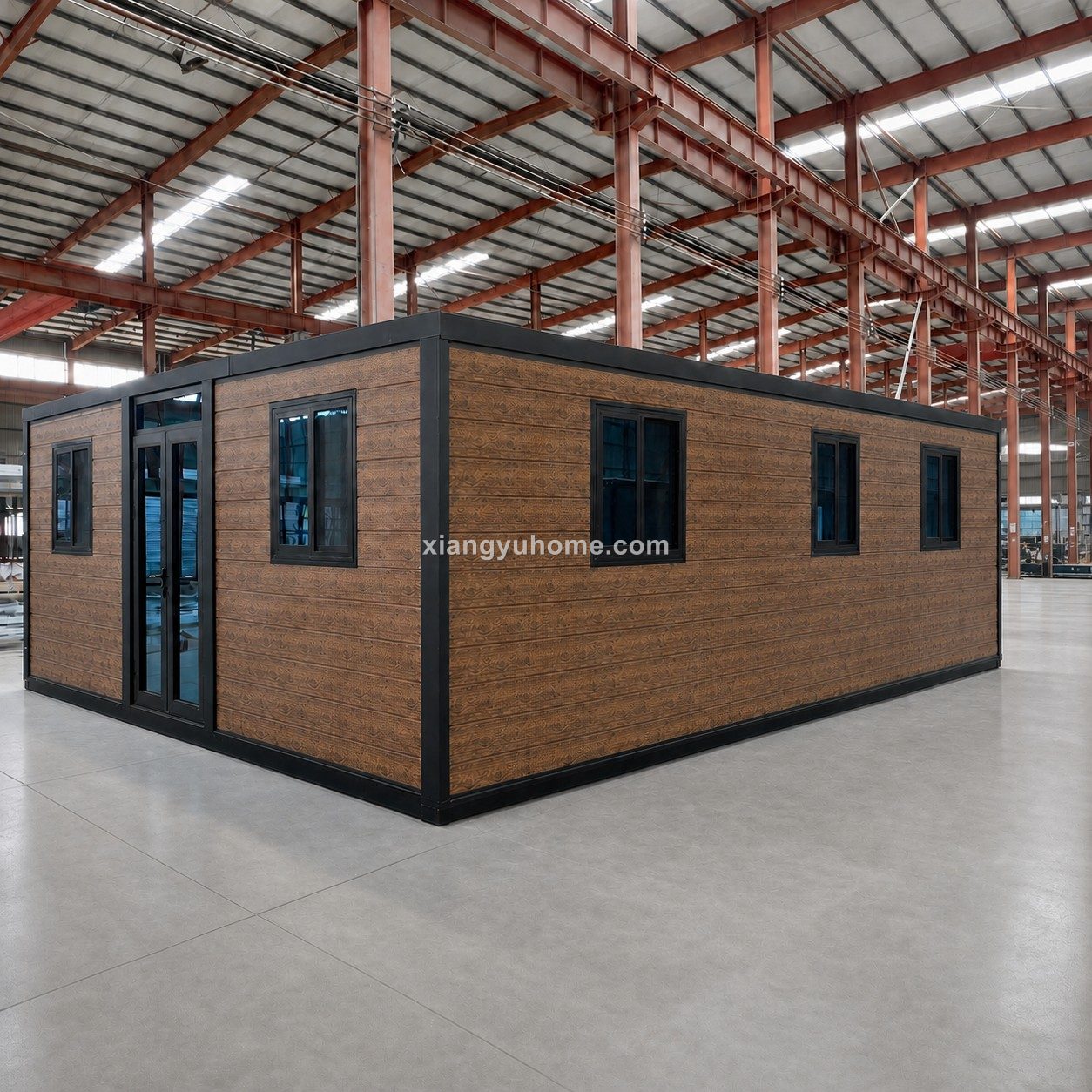 Flat-roof 30FT double-wing expandable container house